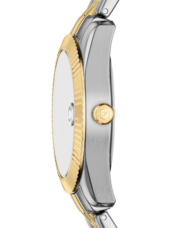 Women\'s Two Tone/Blue Gold Scarlett Quartz Stainless Steel Bracelet Wrist Watch